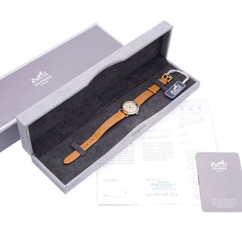 Hermes Watches Quartz Stainless Steel, Gold