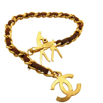 Chanel Bracelet Metal Gold Coco Mark Bambi Women