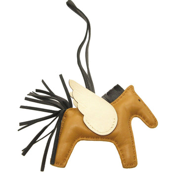 Hermes Key Ring Leather Chai Bag Charm Rodeo Pegasus Pm Women