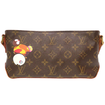 Louis Vuitton Shoulder Bag M51241 Monogram Canvas Brown Monogram Panda Trotteur Takashi Murakami