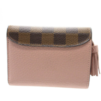 Louis Vuitton Tri-Fold Wallet N60208 Damier Canvas, Leather Magnolia Compact Wallet Damier