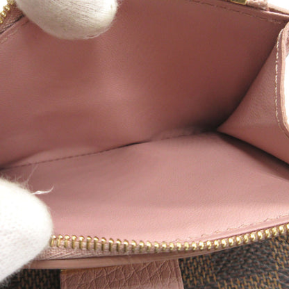 Louis Vuitton Tri-Fold Wallet N60208 Damier Canvas, Leather Magnolia Compact Wallet Damier
