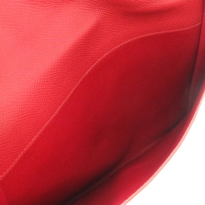 Hermes Clutch Bag Courchevel Red Vintage Mens