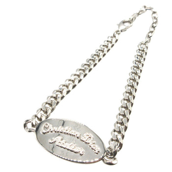 Christian Dior Bracelet Metal Silver Plate Type Chain Atelier Logo Unisex(Unisex)