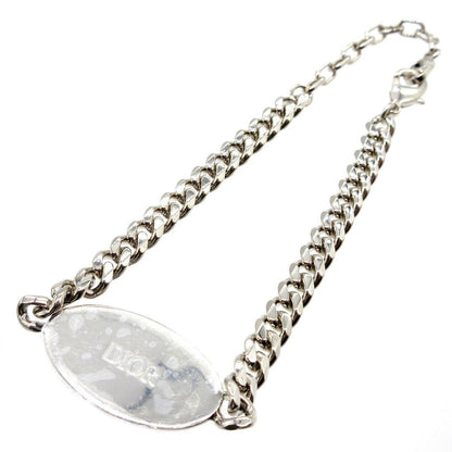 Christian Dior Bracelet Metal Silver Plate Type Chain Atelier Logo Unisex(Unisex)