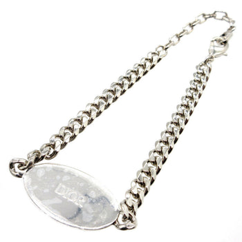 Christian Dior Bracelet Metal Silver Plate Type Chain Atelier Logo Unisex(Unisex)