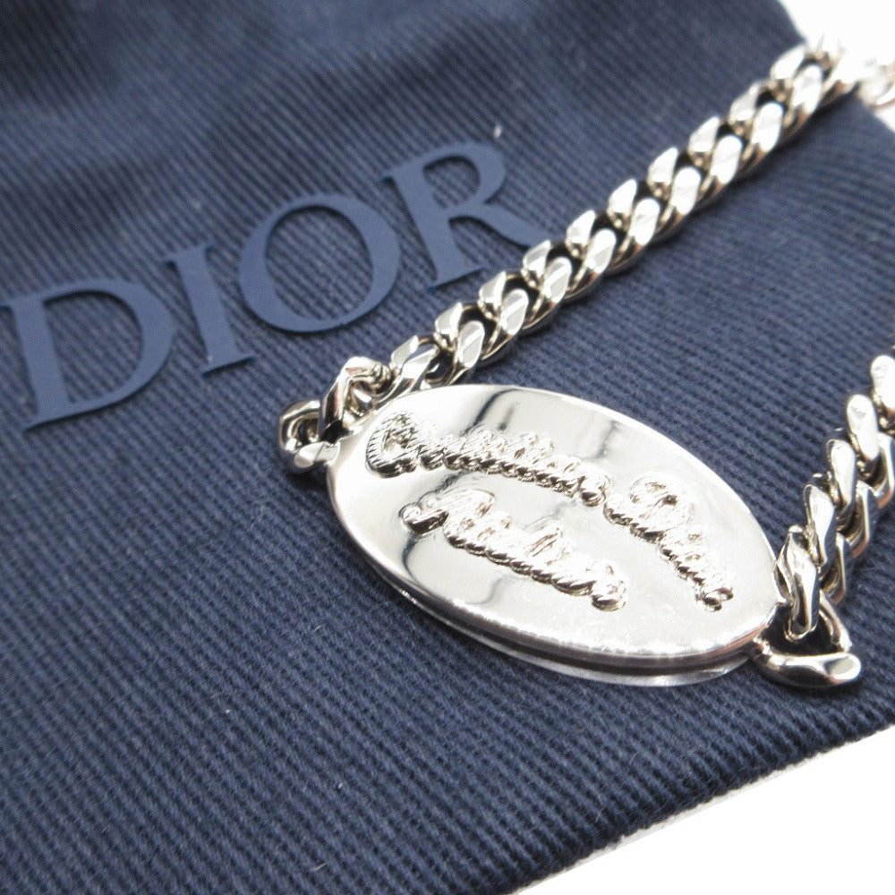 Christian Dior Bracelet Metal Silver Plate Type Chain Atelier Logo Unisex(Unisex)