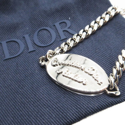 Christian Dior Bracelet Metal Silver Plate Type Chain Atelier Logo Unisex(Unisex)