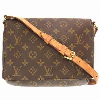 Louis Vuitton Shoulder Bag M51257 Monogram Canvas Brown Monogram Musette Tango Short Strap Women