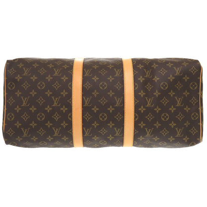 Louis Vuitton Boston Duffel Bag M41426 Monogram Canvas Brown Monogram Keepall 50 Mens