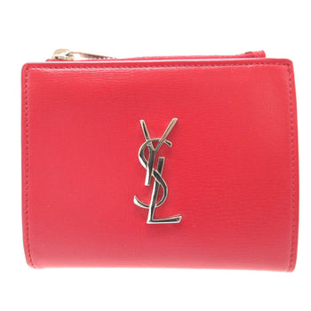 Saint Laurent Paris Bifold Wallet 538683 Leather Red Women