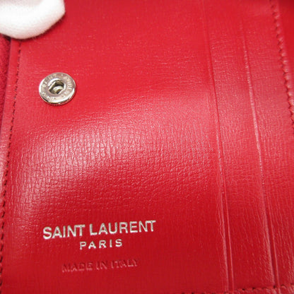 Saint Laurent Paris Bifold Wallet 538683 Leather Red Women