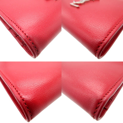 Saint Laurent Paris Bifold Wallet 538683 Leather Red Women