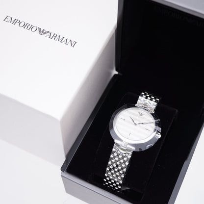 Emporio Armani Watches Quartz Ar-11195 Stainless Steel Border Quartz Women