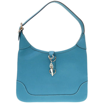 Hermes Shoulder Bag Shave Turquoise Trim 24 Women Secondhand
