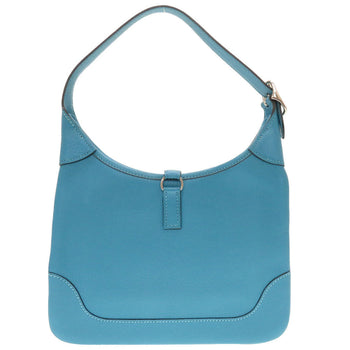 Hermes Shoulder Bag Shave Turquoise Trim 24 Women Secondhand