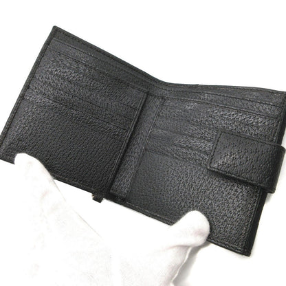 Gucci Bifold Wallet 154182 Gg Canvas, Leather Black W Hook Wallet Women