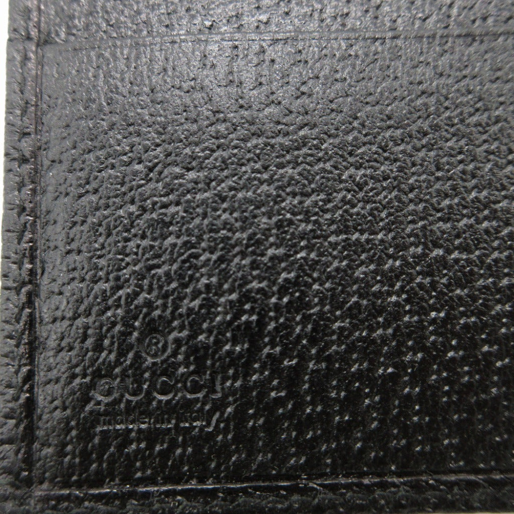 Gucci Bifold Wallet 154182 Gg Canvas, Leather Black W Hook Wallet Women