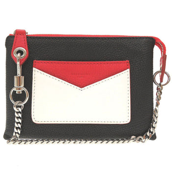 Givenchy Pouch Bc06863507 Leather Black Chain Shoulder Bag Women(Unisex)