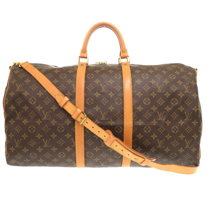 Louis Vuitton Boston Duffel Bag M41414 Monogram Canvas Brown Monogram Keepall Bandouliere55 Mens