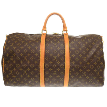 Louis Vuitton Boston Duffel Bag M41414 Monogram Canvas Brown Monogram Keepall Bandouliere55 Mens