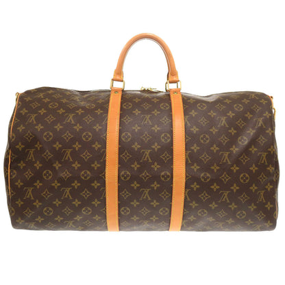 Louis Vuitton Boston Duffel Bag M41414 Monogram Canvas Brown Monogram Keepall Bandouliere55 Mens