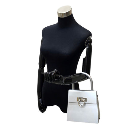 Salvatore Ferragamo Handbag Aluminum Silver Gancini Women