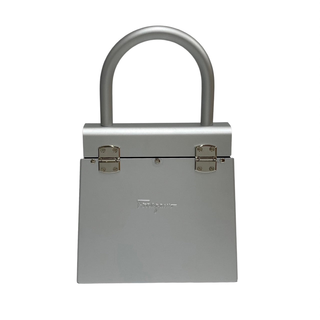 Salvatore Ferragamo Handbag Aluminum Silver Gancini Women