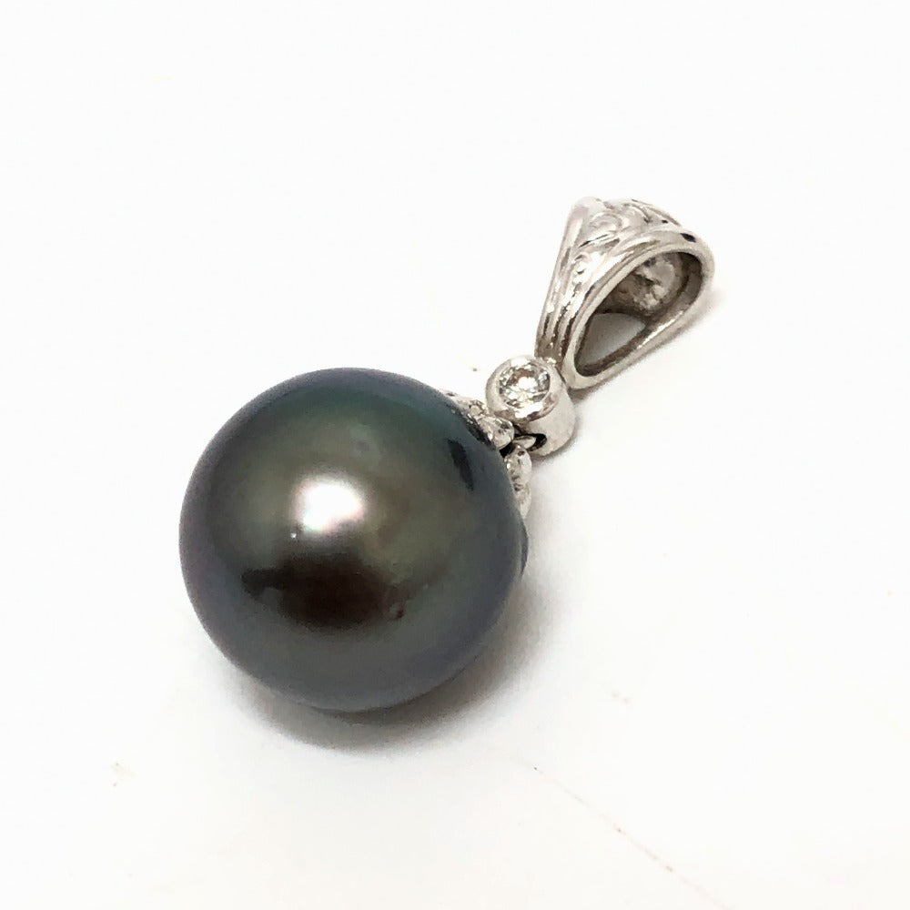 Jewelry Pendant Top Pearl Silver Pt900 Black Pearl Women