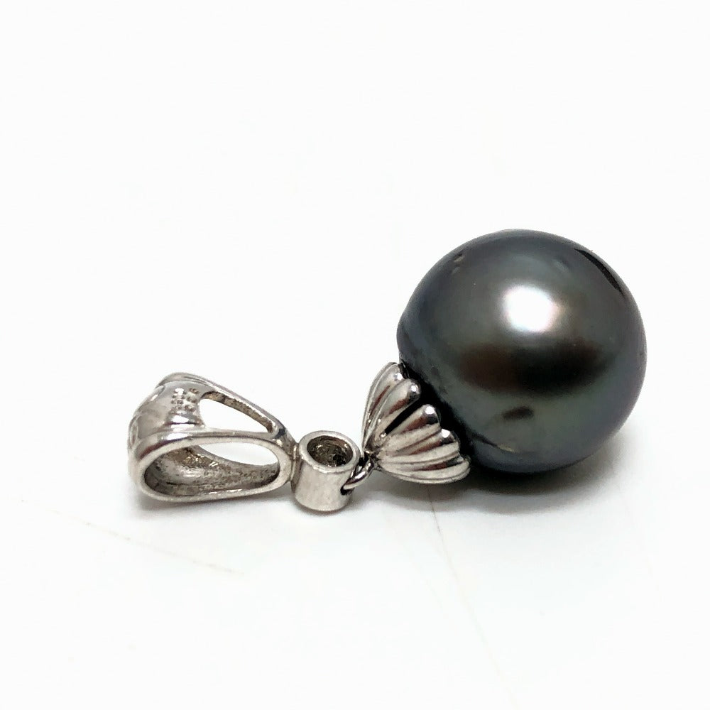Jewelry Pendant Top Pearl Silver Pt900 Black Pearl Women