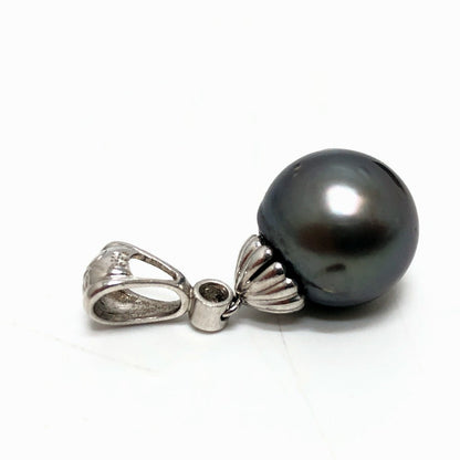 Jewelry Pendant Top Pearl Silver Pt900 Black Pearl Women