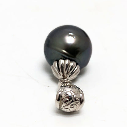 Jewelry Pendant Top Pearl Silver Pt900 Black Pearl Women