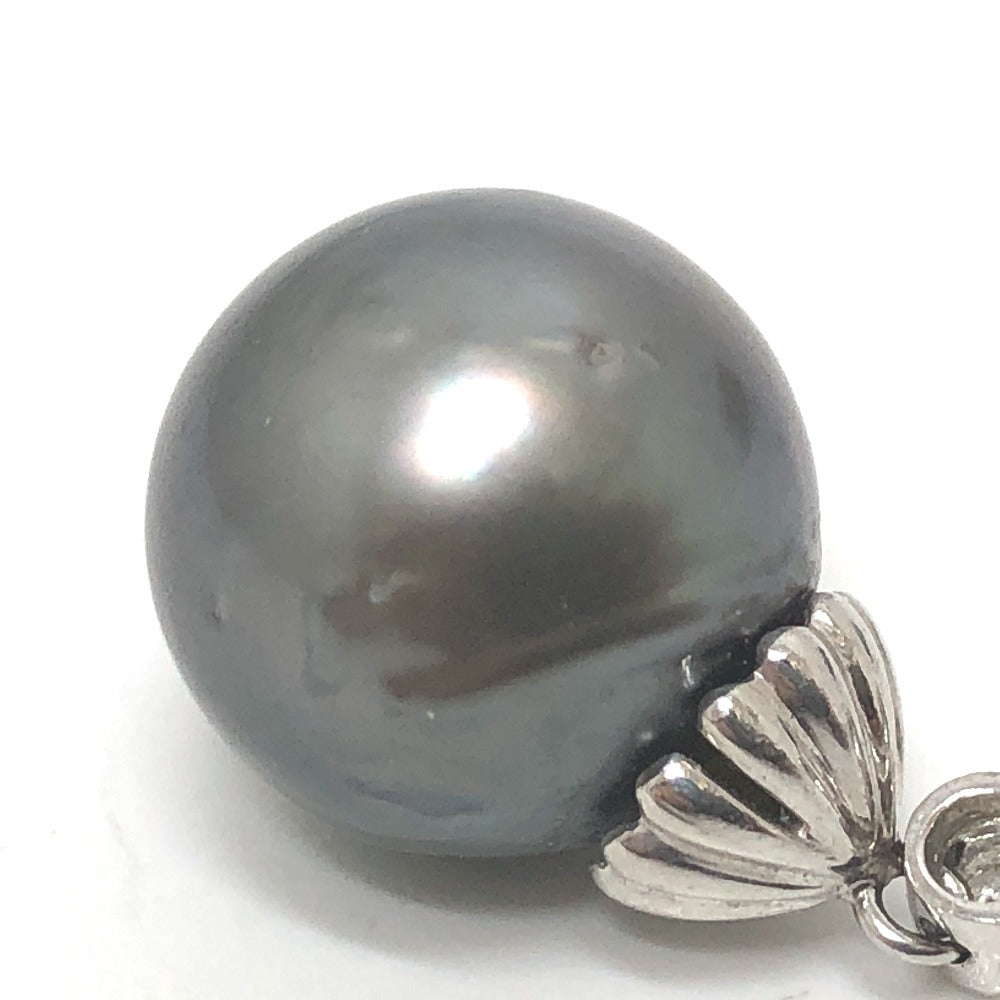 Jewelry Pendant Top Pearl Silver Pt900 Black Pearl Women