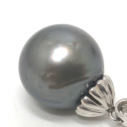 Jewelry Pendant Top Pearl Silver Pt900 Black Pearl Women