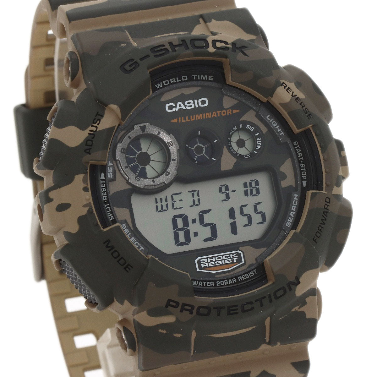 Casio Watches Quartz Gd-120Cm Stainless Steel, Resin Type Brown G Shock Camouflage Camouflage Dial