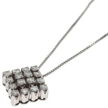 Damiani Necklace K18Wg Silver Diamond Women