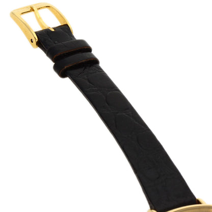 Longines Watches Quartz Gold Plated, Leather Gold Square Face Gold Dial Women