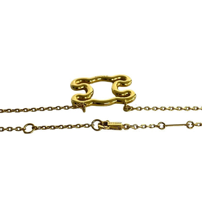 Celine Necklace Gold Plated Gold Triomphe Frame Women