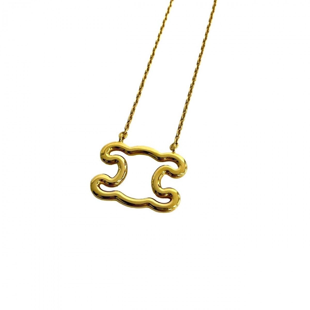 Celine Necklace Gold Plated Gold Triomphe Frame Women