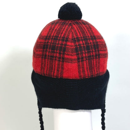 Gucci Cap 439029 Cotton, Wool, Acrylic Red Knit Hat Check S