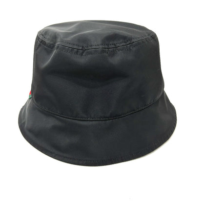 Gucci Hat 813534 Nylon Black Hats Logo Bucket Hat Logo Embossing Xl
