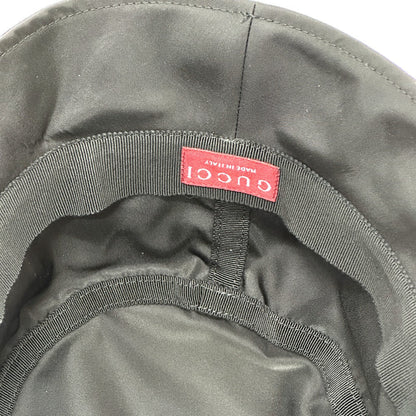 Gucci Hat 813534 Nylon Black Hats Logo Bucket Hat Logo Embossing Xl