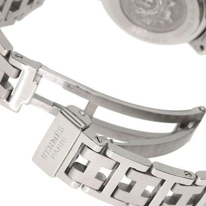 Hermes Watches Quartz Cl4.210 Stainless Steel , Stainless Steel Silver Clipper White Dial Women
