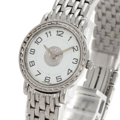 Hermes Watches Quartz Se4.210 Stainless Steel Silver Serie White Dial