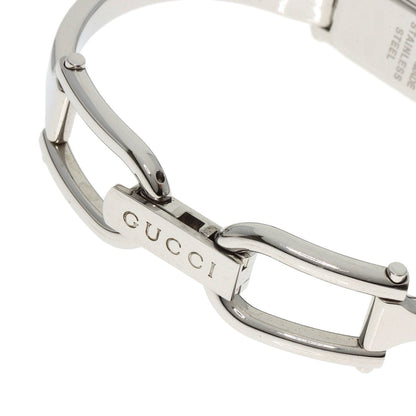 Gucci Watches Quartz 1500L Stainless Steel , Stainless Steel Silver Square Face Pink Shell Dial