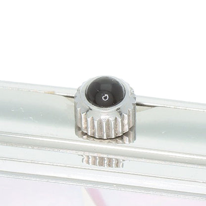 Gucci Watches Quartz 1500L Stainless Steel , Stainless Steel Silver Square Face Pink Shell Dial