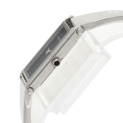 Gucci Watches Quartz 1500L Stainless Steel , Stainless Steel Silver Square Face Black Dial Women