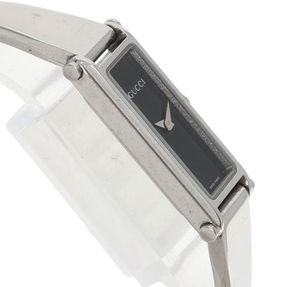 Gucci Watches Quartz 1500L Stainless Steel , Stainless Steel Silver Square Face Black Dial Women