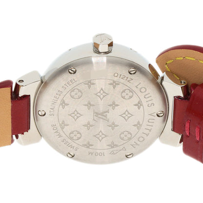 Louis Vuitton Watches Quartz Q121Z Stainless Steel Silver Tambour Heart Red Dial