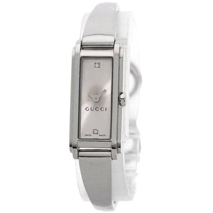 Gucci Watches Quartz 109 Stainless Steel , Stainless Steel Silver Square Face 2P Diamond Silver